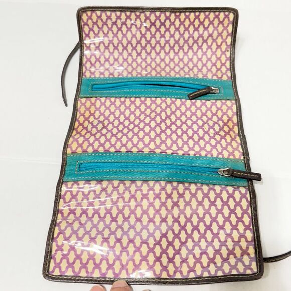 Fossil Key Per Travel Cosmetic Roll Up Bag Wallet Bird Y2K Jewelry Organizer - Picture 4 of 11